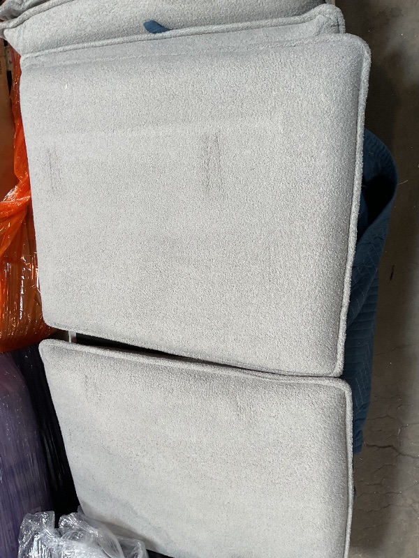 Photo 1 of ***FOR PARTS HAS DAMAGES*** KEIKI 3 Seat Teddy Couch with 2 Lumbar Pillows for Living Room, Apartment, Office, Studies