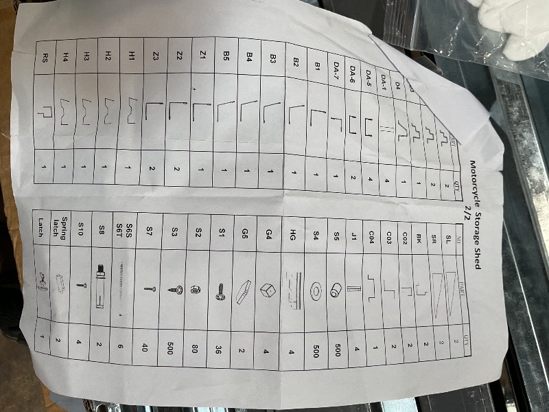 Photo 1 of ***PARTIAL SET***** Motorcycle Outdoor Steel Storage Shed With Window ,tracks and fixtures,Grey