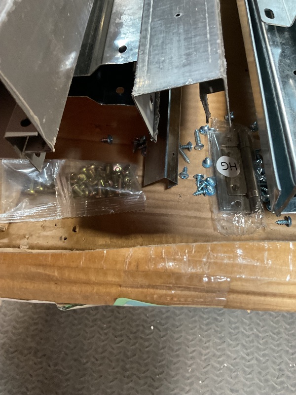 Photo 1 of ***PARTIAL SET***** Motorcycle Outdoor Steel Storage Shed With Window ,tracks and fixtures,Grey