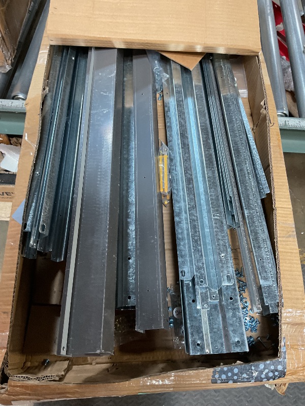 Photo 1 of ***PARTIAL SET***** Motorcycle Outdoor Steel Storage Shed With Window ,tracks and fixtures,Grey