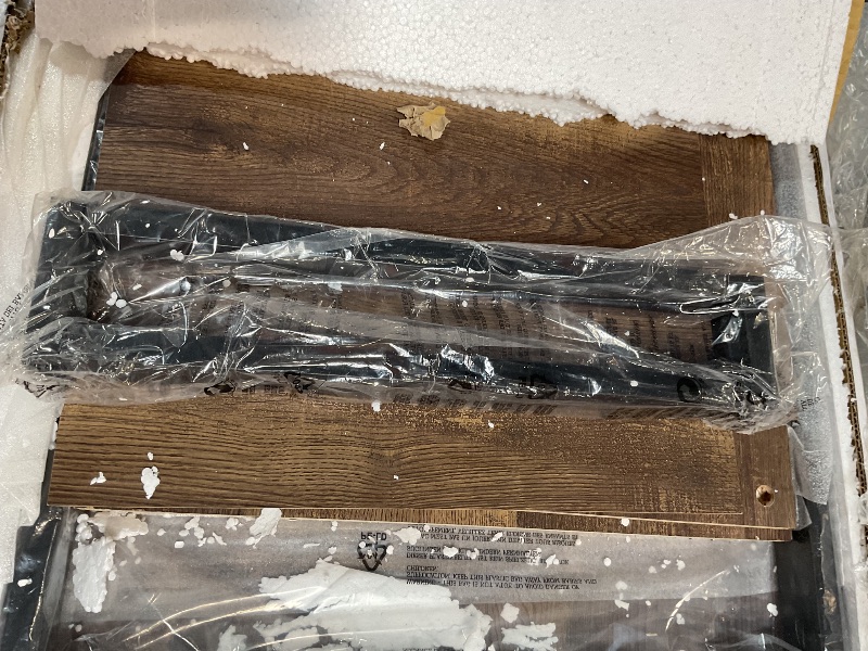 Photo 1 of ****FOR PARTS/DAMAGED & BROKEN PIECES**** Monarch Specialties Computer Desk with File Cabinet - Left or Right Set- Up - 48"L (Brown Reclaimed Wood Look)