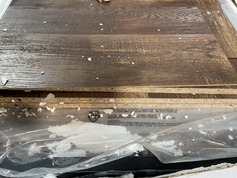 Photo 1 of ****FOR PARTS/DAMAGED & BROKEN PIECES**** Monarch Specialties Computer Desk with File Cabinet - Left or Right Set- Up - 48"L (Brown Reclaimed Wood Look)