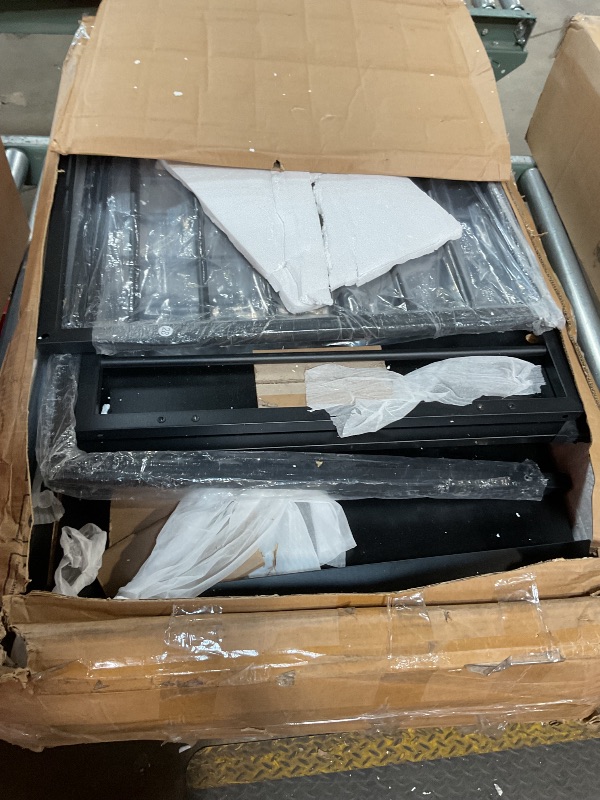 Photo 1 of **FOR PARTS/MISSING ASSEMBLY PIECES** GarveeHome 82” Double Dog Crate Furniture, Large Dog Kennel Indoor for 2 Dogs, Heavy Duty Wooden Dog Crate TV Stand with 4 Drawers and Shelves, Black