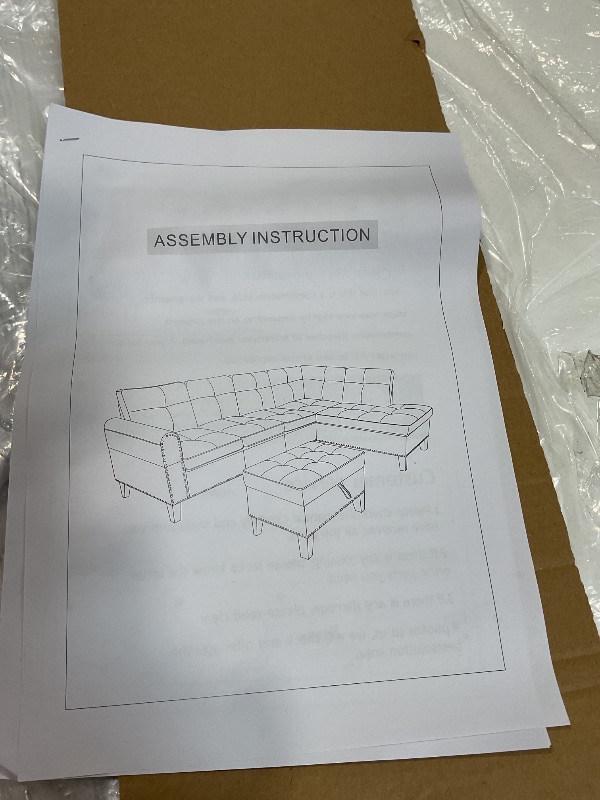 Photo 1 of **** PARTIAL SET/MISSING PIECES **** Modular Sectional Sofa,6 Pieces Sectional Couches for Living Room,U Shaped Cloud Couch with Ottoman Chaise Set, Black