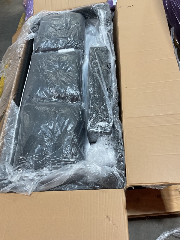 Photo 1 of **** PARTIAL SET/MISSING PIECES **** Modular Sectional Sofa,6 Pieces Sectional Couches for Living Room,U Shaped Cloud Couch with Ottoman Chaise Set, Black