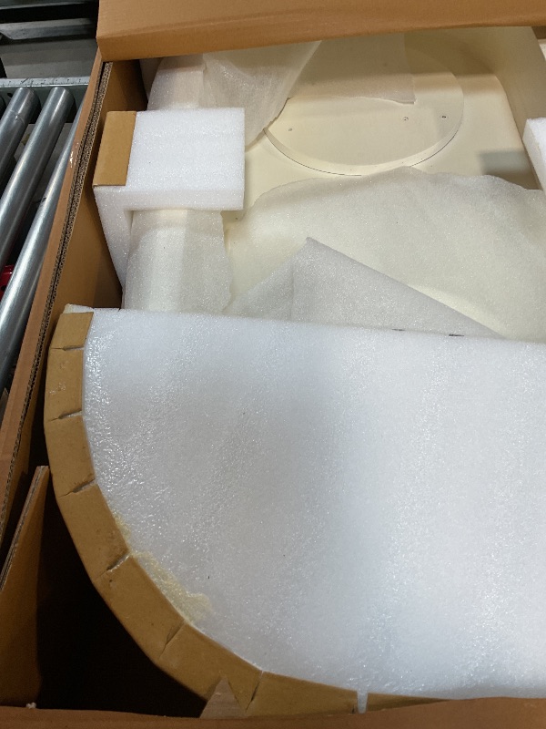 Photo 1 of **MISSING LEGS** Modway EEI-6763-WHI Caspian Oval Concrete Coffee Table, White