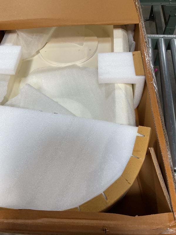 Photo 1 of **MISSING LEGS** Modway EEI-6763-WHI Caspian Oval Concrete Coffee Table, White