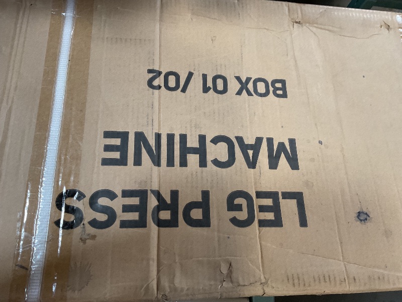 Photo 1 of **PARTIAL SET BOX 1 OF 2 ** Leg Press Machine, Professional Adjustable Leg Press Machine for Home Gym with Calf Block, Squat Machine with Barbell Plate Storages, Heavy Duty Workout Equipment for Full Lower Body Workout