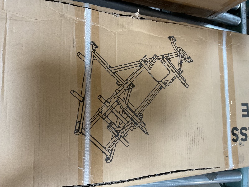 Photo 1 of **PARTIAL SET BOX 1 OF 2 ** Leg Press Machine, Professional Adjustable Leg Press Machine for Home Gym with Calf Block, Squat Machine with Barbell Plate Storages, Heavy Duty Workout Equipment for Full Lower Body Workout