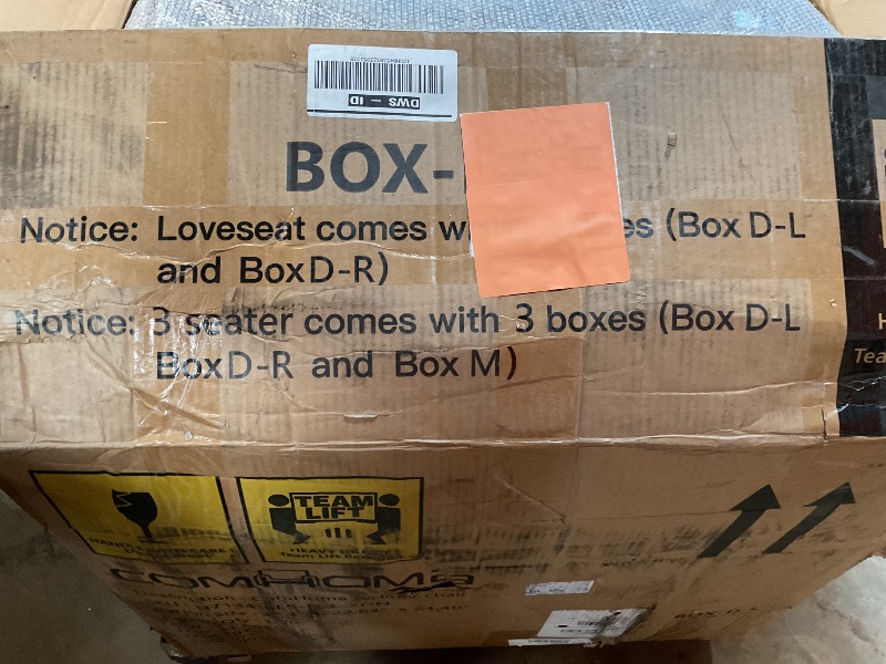 Photo 1 of *** FOR PARTS ONLY/HAS DAMAGES/BOX 1 OF 3 ***  COMHOMA Recliner Chair Set