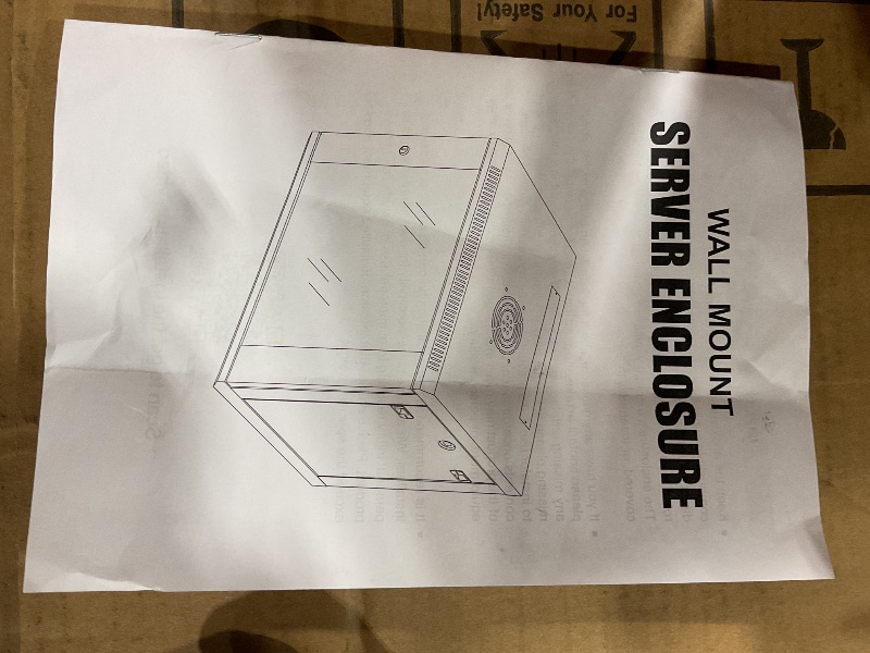 Photo 1 of 12U Wall Mount Network Cabinet, Server Rack Enclosure with Lockable Glass Door, Cooling Fan, Removable Side Panels - 17.7" Depth, for 19" IT Equipment, A/V Devices