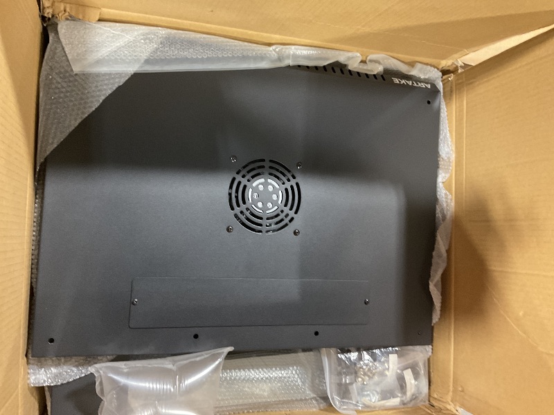 Photo 1 of 12U Wall Mount Network Cabinet, Server Rack Enclosure with Lockable Glass Door, Cooling Fan, Removable Side Panels - 17.7" Depth, for 19" IT Equipment, A/V Devices