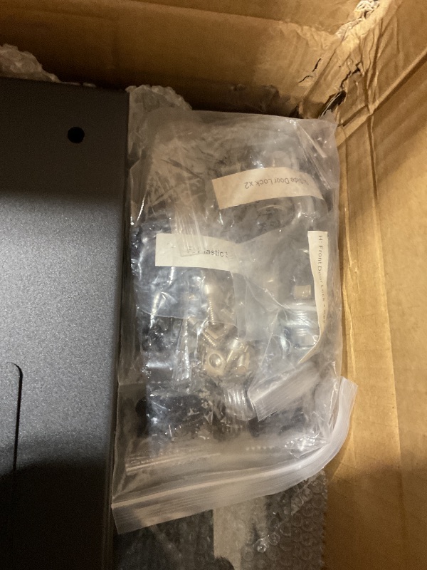 Photo 1 of 12U Wall Mount Network Cabinet, Server Rack Enclosure with Lockable Glass Door, Cooling Fan, Removable Side Panels - 17.7" Depth, for 19" IT Equipment, A/V Devices