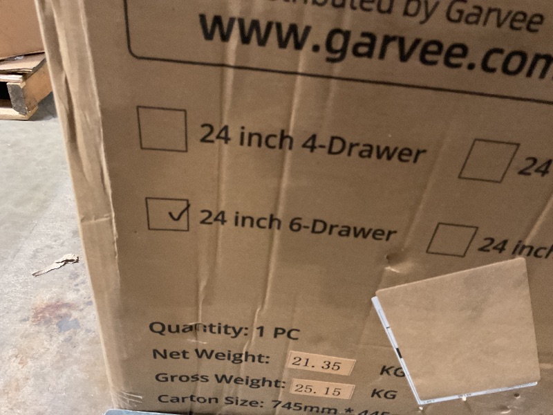 Photo 1 of 24-Inch Rolling Tool Chest with 6 Drawers – Mobile Tool Organizer with Locking System & Drawer Liners