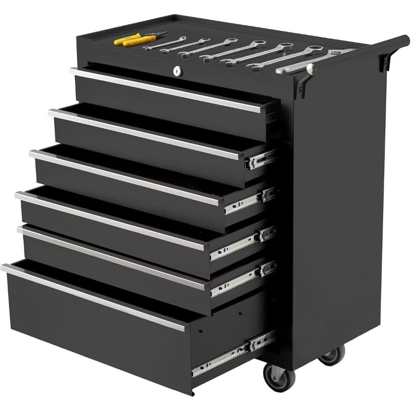 Photo 1 of 24-Inch Rolling Tool Chest with 6 Drawers – Mobile Tool Organizer with Locking System & Drawer Liners