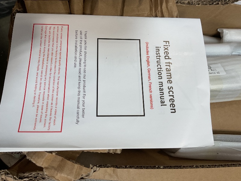 Photo 1 of NothPJ NothingProjector Projector Screen, 150 inch, Ambient Ceiling Light Rejecting ALR, 4K Ultra HD Fixed Frame 16:9, On Wall Mount Projection Screen for Ultra Short Throw Projectors, Black Series