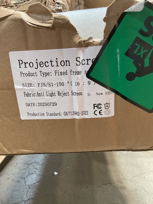 Photo 1 of NothPJ NothingProjector Projector Screen, 150 inch, Ambient Ceiling Light Rejecting ALR, 4K Ultra HD Fixed Frame 16:9, On Wall Mount Projection Screen for Ultra Short Throw Projectors, Black Series