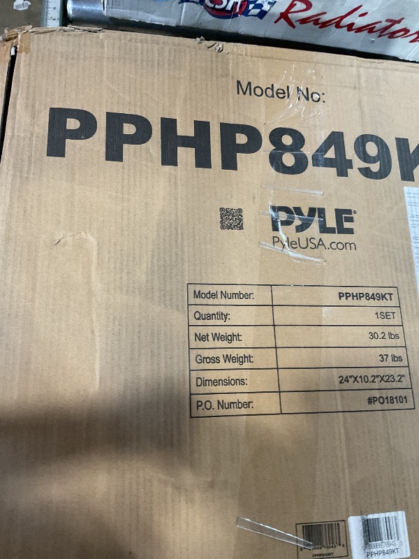 Photo 1 of **SOUND QUALITY IS NOT SO GOOD** Pyle Powered Bluetooth PA Speaker Kit - Event Ready - Just Plug In and Play Active and Passive 350w Loudspeakers with Wired Microphone, Speaker Stands, Remote - MP3/USB/SD/AUX inputs - PPHP849KT