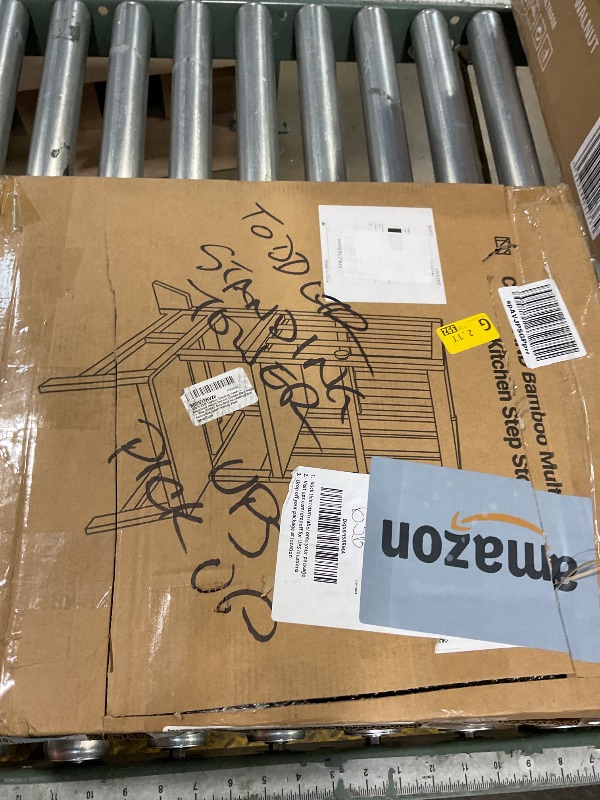 Photo 1 of ***POSSIBLY MISSING ASSEMBLY PIECES/UNTETSED*** COSYLAND Toddler Standing Tower - Adjustable Height Toddler Kitchen Stool Helper - Kids Kitchen Step Stool for Learning with Removable Safety Railing Black