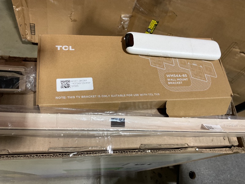 Photo 1 of *** MONITOR HAS DAMAGE ON THE BOTTOM OF SCREEM WHEN POWERED ON SHOWS COLORED PIXEL LINE(S)*** TCL 55-Inch Class NXTVISION Series QLED 4K UHD Google Smart TV Canvas Style Art Frame TV - QLED, 120hz, Matte Anti-Glare Screen, Free Bezel and Frame, Atmos, Fre