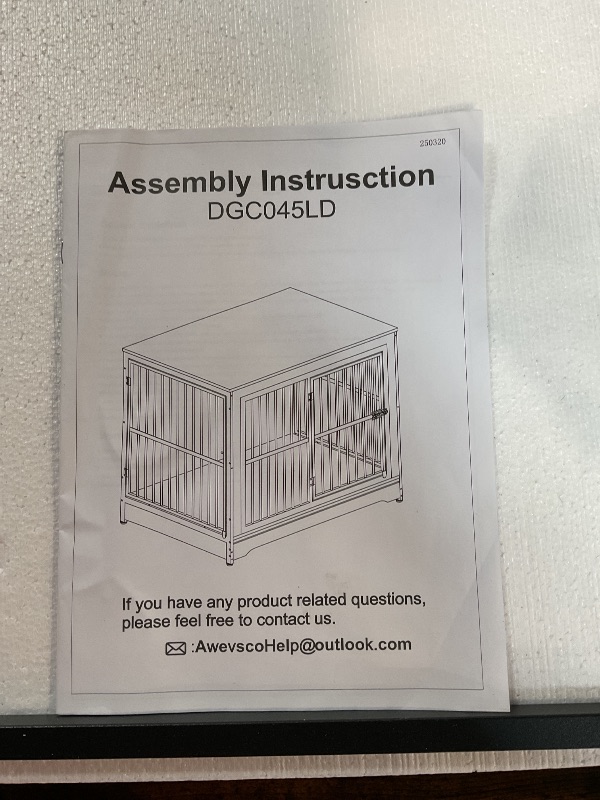 Photo 1 of **FOR PARTS MAJOR DAMAGE** New Age Pet ECOFLEX® Horizon Dog Crate & End Table, Modern Slatted Indoor Dog Kennel