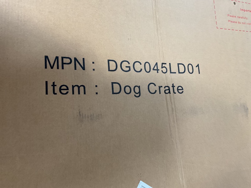 Photo 1 of **FOR PARTS MAJOR DAMAGE** New Age Pet ECOFLEX® Horizon Dog Crate & End Table, Modern Slatted Indoor Dog Kennel