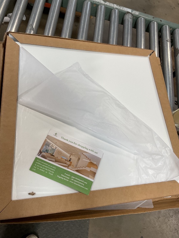 Photo 1 of 24"x24" White Drop Ceiling Tiles Waterproof High-Grade PVC Ceiling Tiles 2x2 Fire-Rated - Easy Drop-in Installation - Case of 12 (48 sq. ft.)