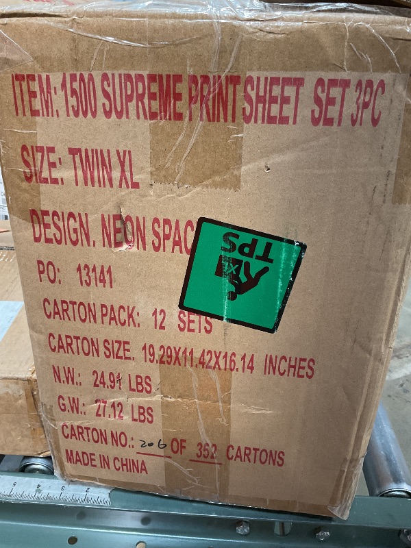 Photo 1 of 1500 Supreme Kids Bed Sheet Collection - Fun Colorful and Comfortable Boys and Girls Toddler Sheet Sets - Deep Pocket Wrinkle Free Soft and Cozy Bedding - Twin XL, Neon Spaceships 12 pcs set