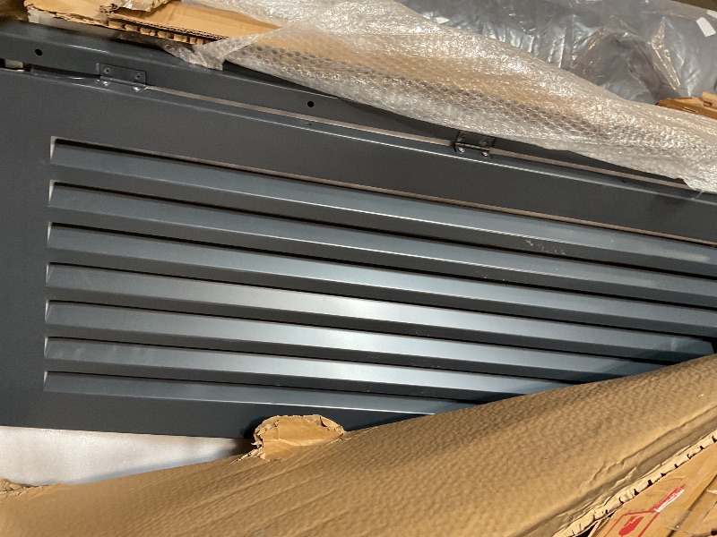 Photo 1 of **FOR PARTS ONLY DAMAGED PIECES** Airdeko Premium Mini Split AC Air Conditioner Cover for Outside Units - Decorative Metal Mini Split Condenser Cover - Rustproof, All-Season Outdoor Protection with Sleek Design - Secure & Durable (L)