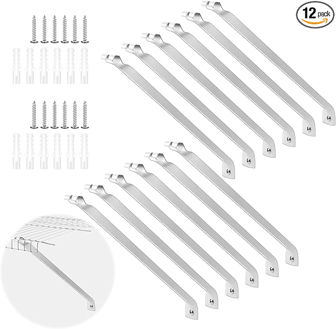 Photo 1 of *FOR DRAWERS* ClosetMaid 12 Pcs Support Brackets for Wire Shelving 12in Wire Shelf Brackets
