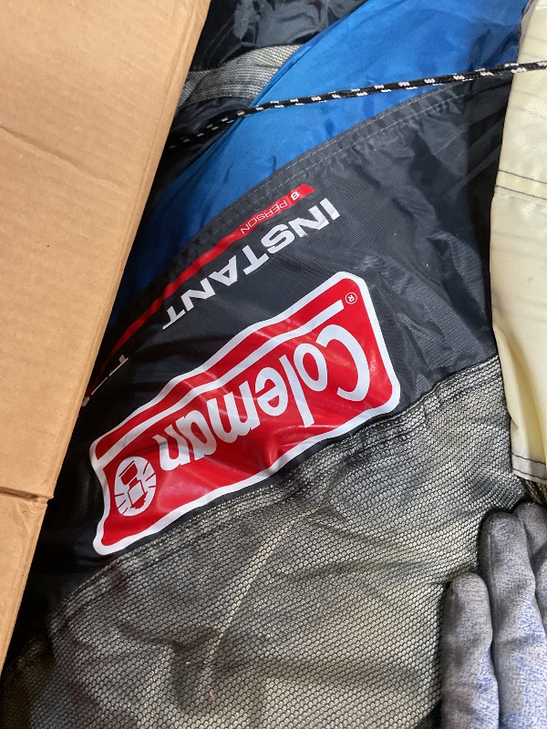 Photo 1 of **FOR PARTS ONLY HAS AN ASSEMBLY DAMAGED PIECE** Coleman 4/6/8/10 Person Instant Camping Tent with 1-Minute Setup, Large Family Tent with Pre-Attached Poles, Air Vent, & Carry Bag, Sets Up in About 60 Seconds