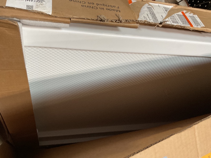 Photo 1 of *****FOR PARTS/ HAS DAMAGES***** DreamLine SlimLine 32 in. D x 60 in. W x 2 3/4 in. H Left Drain Single Threshold Shower Base in White, DLT-1132601