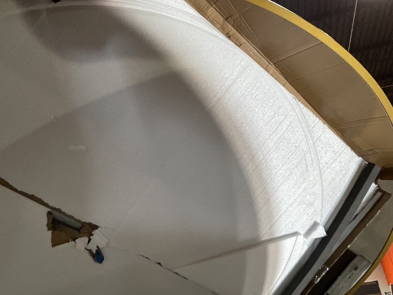 Photo 1 of 42 in. W x 42 in. H Gold Round Wall Mirror Framed Circle Mirror for Bedroom, Bathroom, Entryway Wall Decor