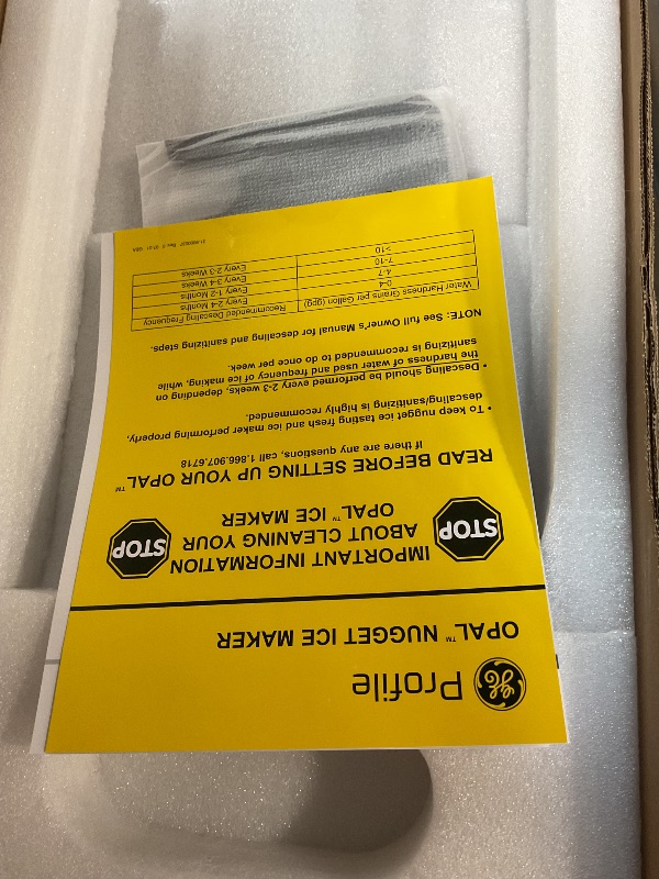 Photo 1 of ***FOR PARTS/ (POWERS ON) NON-FUNCTIONAL** GE Profile Opal 2.0 with 0.75 Gallon Tank, Chewable Crunchable Countertop Nugget Ice Maker, Scoop included, 38 lbs in 24 hours, Pellet Ice Machine with WiFi & Smart Connected, Black Stainless Steel