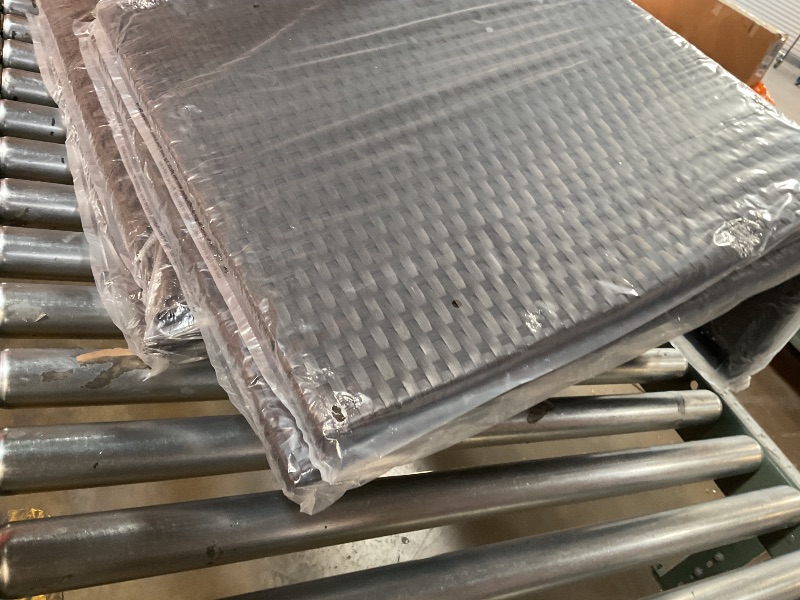 Photo 1 of ***PARTS ONLY/NOT A COMPLETE SET*** Shintenchi 7 Pieces Patio Furniture Sets Outdoor All-Weather Sectional Patio Sofa Set PE Rattan Manual Weaving Wicker Patio Conversation Set with Glass Table&Ottoman Cushion and Red Pillows, Blue