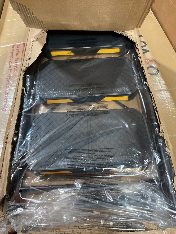 Photo 1 of ***FOR PARTS ONLY/ HAS 21 BROKEN LEG*** KINGRACK 4 Step Ladder, Sturdy Steel Step Stool with Safe-Lock Design, Handrail, Anti-Slip Wide Pedals, Pass 800lbs Load Testing, Folding Portable Ladder for Multi-Purpose, Home, Kitchen, Black