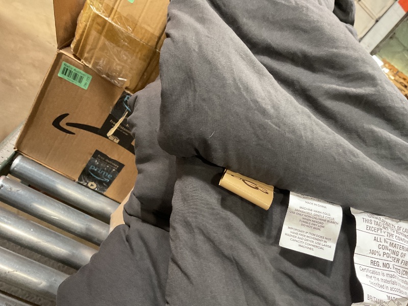 Photo 1 of * MISSING WHITE ‘FUR’ AS PICTURED *UGG Blissful Comforter Set with 2 Pillow Shams Reversible White Comforter Plush Fluffy Warm Bed Set Premium Hypoallergenic Down Alternative Bedding Breathable, King/California King, Blue Imperial