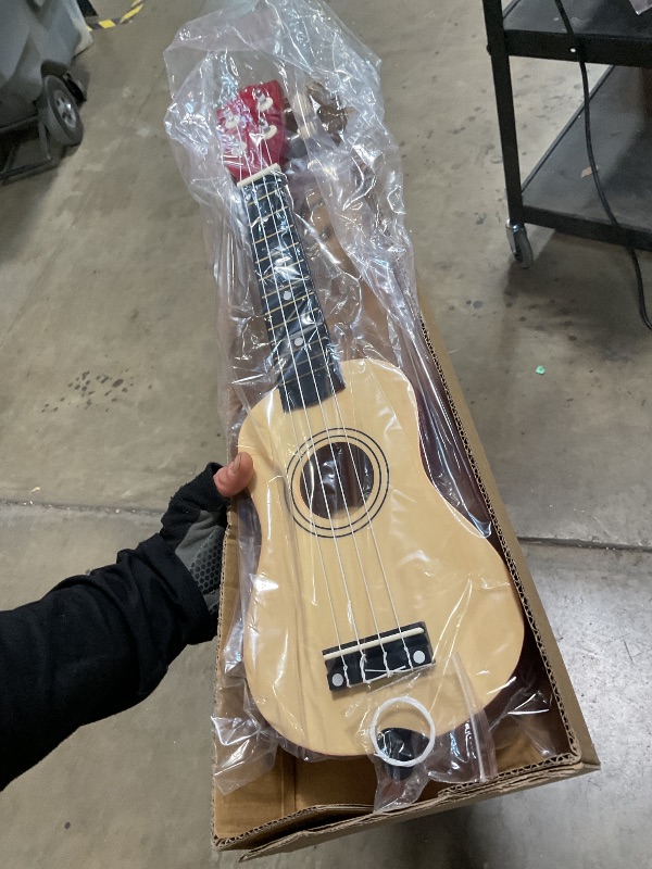 Photo 1 of * ACCESORIES INCLUDED ARE 1 PICK, ALSO INLUDED IS 1 EXTRA STRING, MM SIZE UNDEFINED *21 Inch Wooden Kids Toddler Child Children Acoustic Guitar Musical Instruments Ideal for 3-9 Year Old Boys Girls Gifts (Burlywood)