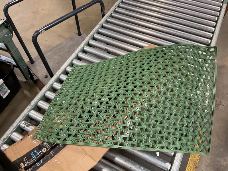 Photo 1 of * UNUSED BUT SLIGHTLY DUSTY *DEXI Front Door Mat Outside Entrance?24x36 Rubber Floor Doormat Heavy Duty Non Slip, Dirt Trapper Waterproof Exterior Entry Mats All Weather for Patio Entryway Drainage, Green