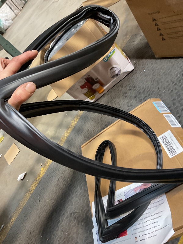 Photo 1 of * MINOR WEAR ON TWO CORNERS POINTED AT IN PHOTO, UNUSED * 2025 Enhanced 242193212 Refrigerator Freezer Door Gasket - Compatible with Frigidaire, Kenmore, Electrolux - Replacement Seal for Parts 1465365, 240370906, 240390701 - Ensures Freshness