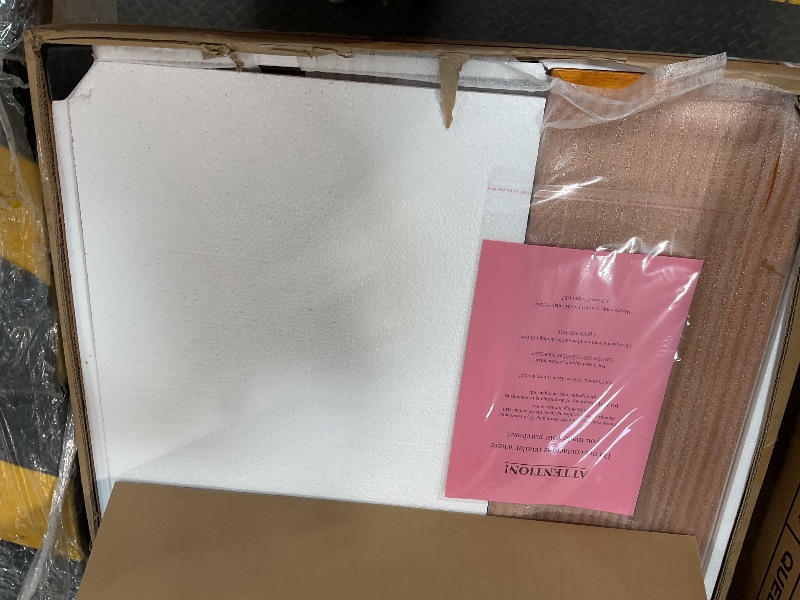 Photo 1 of *** NOT IN A BOX/ INCOMPLETE SET/ MISSING ASSEMBLY PIECES BOX 1 OF 2 **** AFI, Santa Fe Queen Murphy Bed Chest with 6" Mattress & Built-in USB Charger, Light Toffee