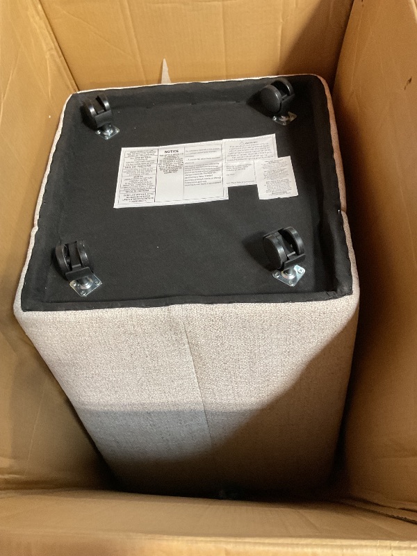 Photo 1 of ***FOR PARTS/Single chair*** KISLOT Dining Chairs with Casters No Assembly Upholstered Wingback Single Sofa Armless Deskchair for Bedroom Waiting Room Kitchen Diningroom