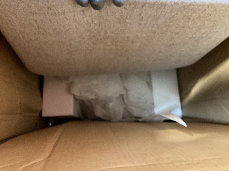 Photo 1 of ***FOR PARTS/Single chair*** KISLOT Dining Chairs with Casters No Assembly Upholstered Wingback Single Sofa Armless Deskchair for Bedroom Waiting Room Kitchen Diningroom