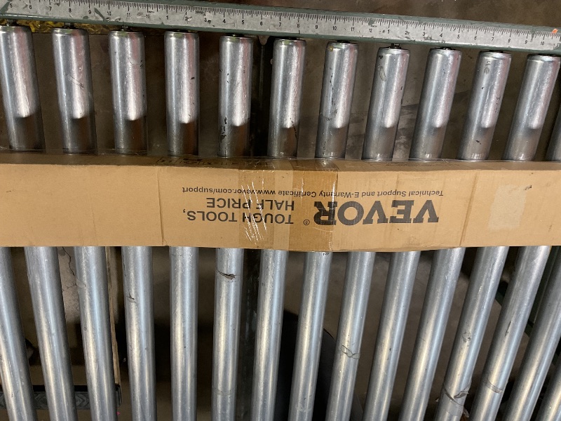 Photo 1 of **PARTIAL SET** VEVOR Cable Railing Post, 42"x2"x2" Deck Railing Post, Silver Stair Post with 30° Pre-Drilled Holes, Stainless Steel Cable Railing System Kit for Indoor Outdoor Deck Balcony,1JZLGZXYS1062TLWC001V0