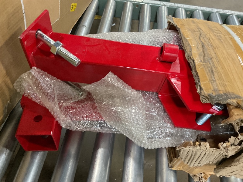 Photo 1 of 2 T Folding Hydraulic Engine Hoist with Leveler, 4400 LBS Cherry Picker Shop Crane with Telescopic Boom & 6 Casters, Engine Hoist Lift for Garage Workshop Warehouse, Heavy Duty, Red