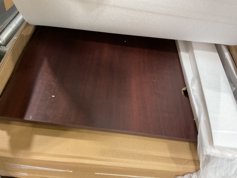 Photo 1 of 2 boxes, loose hardware *** Sauder Palladia L-Shaped Desk, Select Cherry Finish