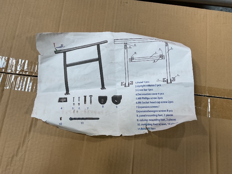 Photo 1 of **MISSING UPRIGHT RAILS/PARTS ONLY**Garvee Outdoor Handrails Fits 1 to 5 Steps, Adjustable Height Stair Handrail 65"X 38", Integrated Design at Handrail, Staircase Handrail for Outdoor and Indoor Concrete, Porch, Mixed, Step, Brick Step