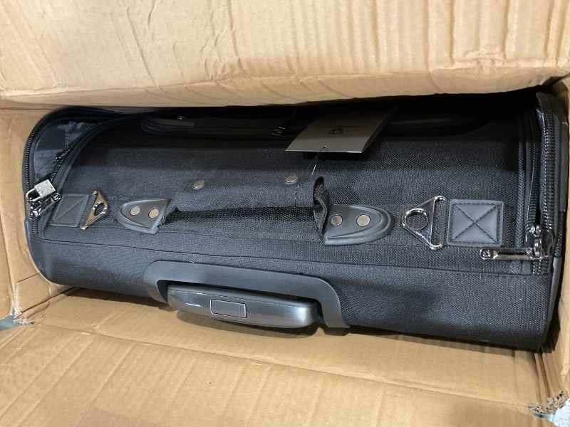 Photo 1 of **BROKEN HANDLE*** Traveler's Choice Carry-On Softside 8-Wheeled Spinner Garment Bag Luggage, Black, 21-Inch