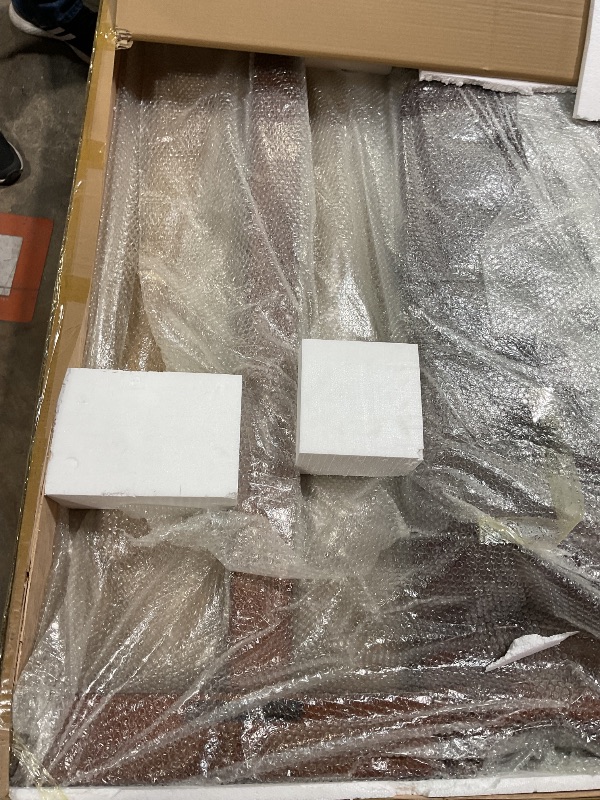 Photo 1 of ***INCOMPLETE SET BOX 1 OF 2 **** ACME Dresden California King Bed - - PU & Cherry Oak