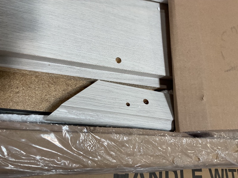 Photo 1 of ***PARTIAL SET BOX 1 OF 2*** Sauder Palladia L Shaped Desk with Drawers, Office Desk with File Cabinet Storage, Cable Management, Keyboard Tray, in Glacier Oak Finish